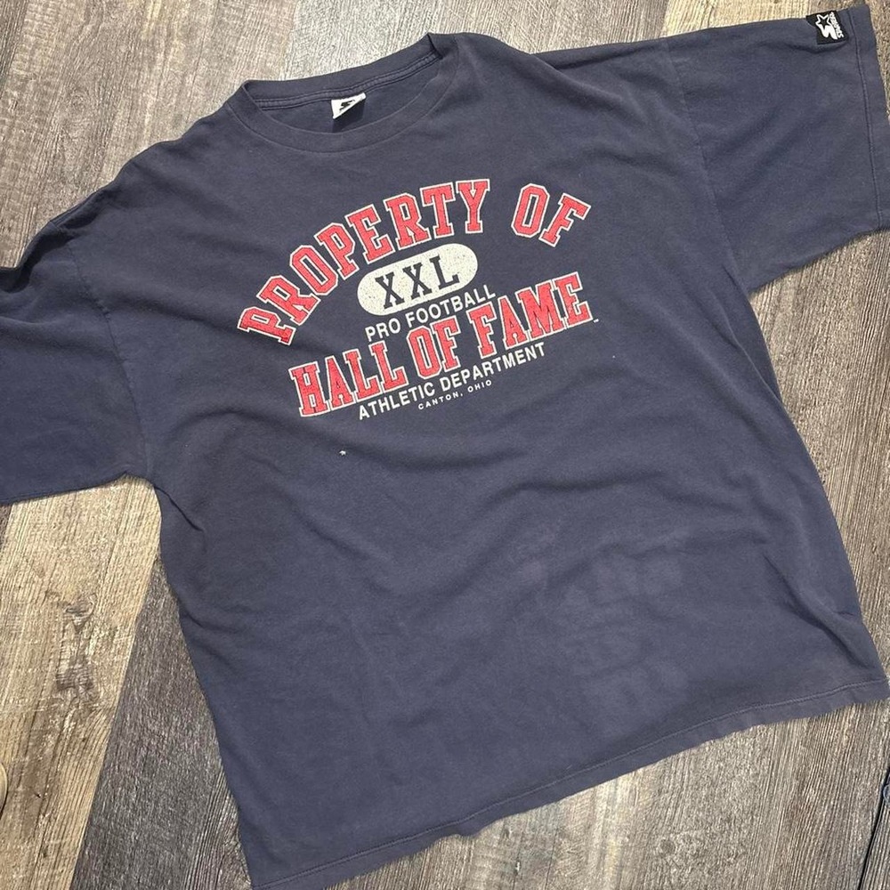Vintage Starter Pro Football Hall of Fame Canton Ohio Graphic TShirt USA Made XL